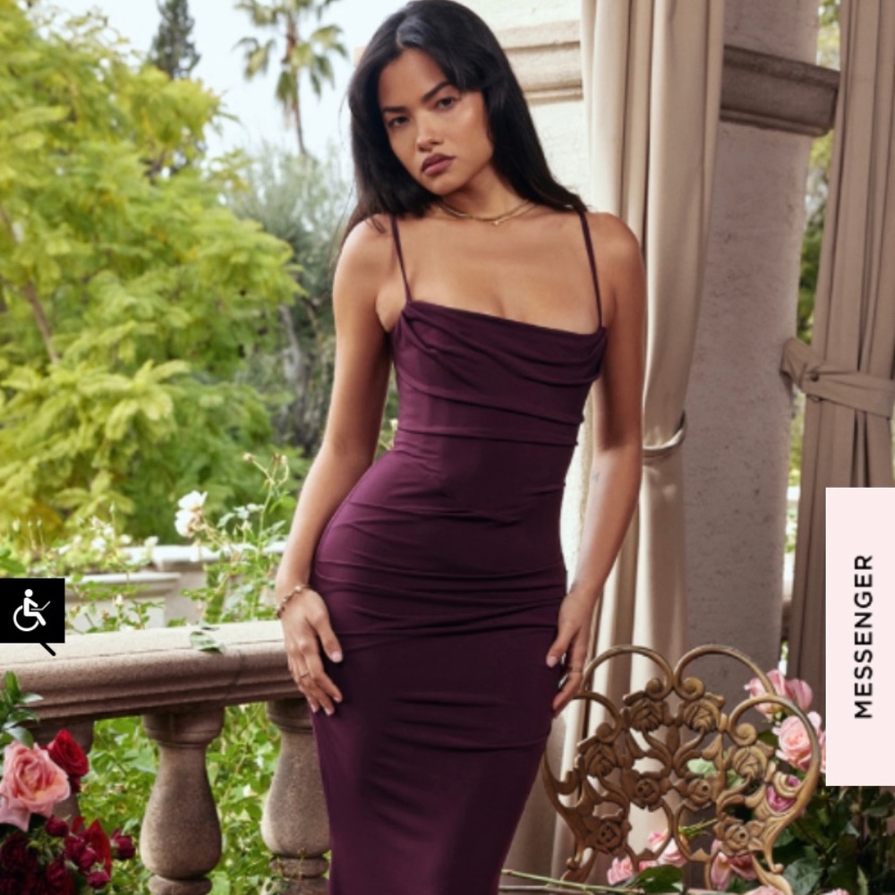 House of CB Milena dress in black cherry